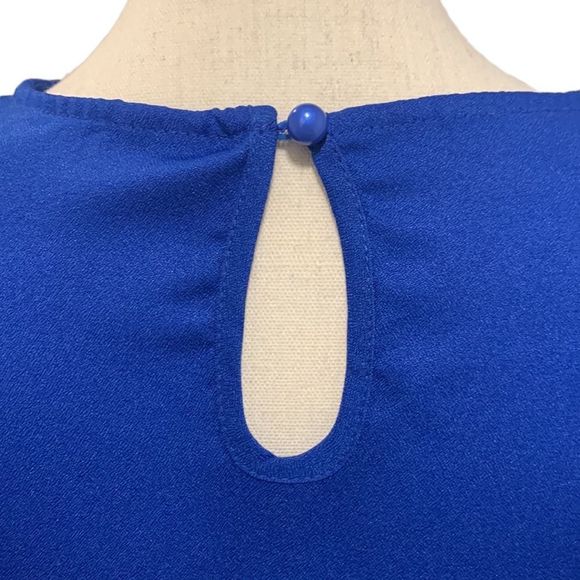 Royal Blue Butterfly Ruffle Sleeve Top - Picture 8 of 9